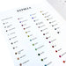 Estella Flat Back Crystals Colour Chart - Bluestreak Crystals