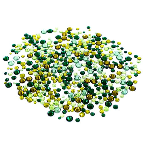 Estella Flat Back Crystals Non Hotfix Mix Grinch Green - Bluestreak Crystals