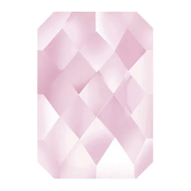 Estella Flat Back Shaped Rhinestones Non Hotfix Emerald Cut Light Rose - Bluestreak Crystals