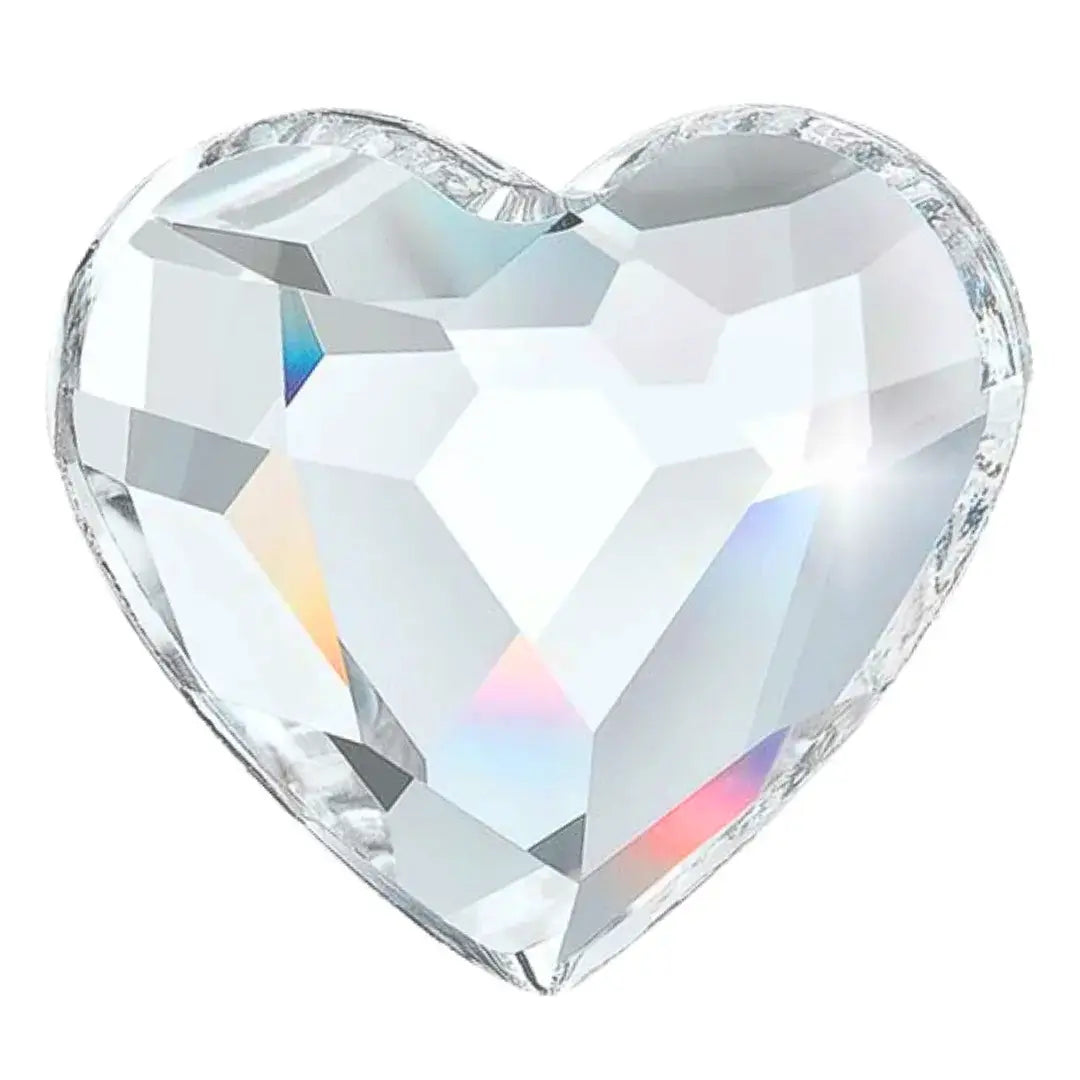 Estella Flat Back Shaped Rhinestones Non Hotfix Heart Crystal AB - Bluestreak Crystals
