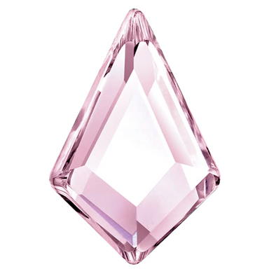 Estella Flat Back Shaped Rhinestones Non Hotfix Kite Light Rose - Bluestreak Crystals