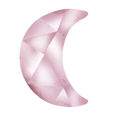 Estella Flat Back Shaped Rhinestones Non Hotfix Moon Light Rose - Bluestreak Crystals