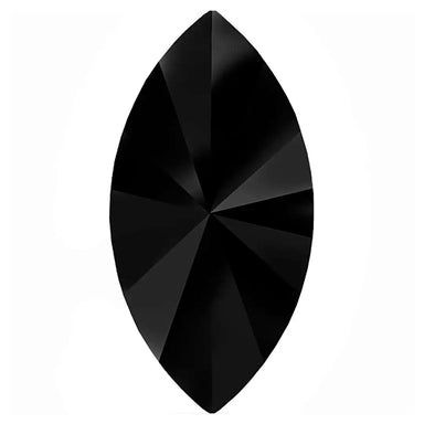 Estella Flat Back Shaped Rhinestones Non Hotfix Navette Jet - Bluestreak Crystals