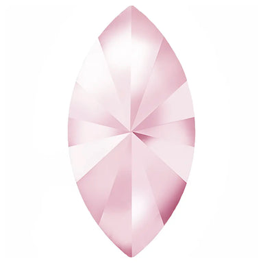 Estella Flat Back Shaped Rhinestones Non Hotfix Navette Light Rose - Bluestreak Crystals