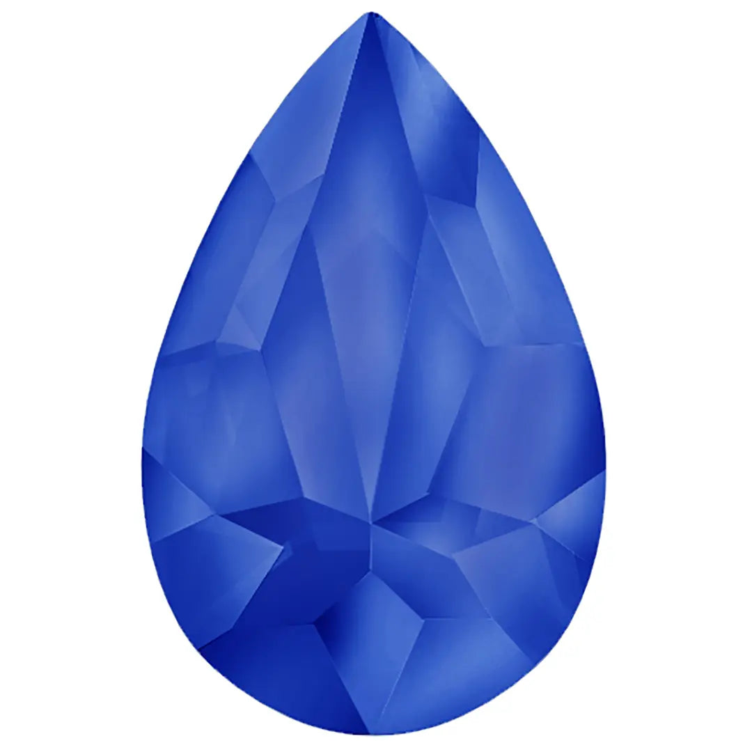 Estella Flat Back Shaped Rhinestones Non Hotfix Pear Sapphire - Bluestreak Crystals
